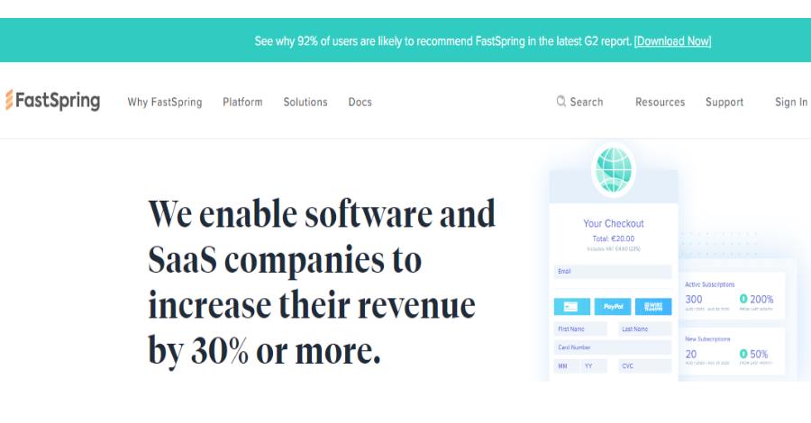 Best ecommerce platform in 2021 10 FastSpring