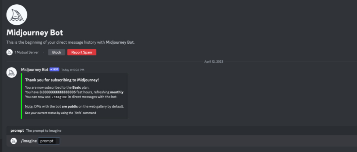Getting started with Midjourney
