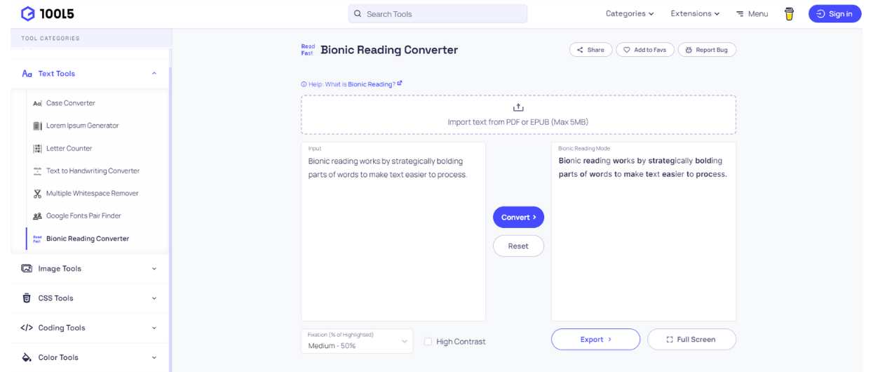 A Complete Guide To Bionic Reading 2 10015.io bionic reading converter