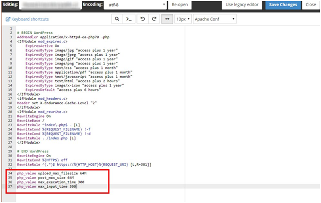 How to Resolve 413 Request Entity Too Large Error in Wordpress 5