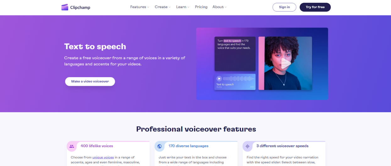 10 Best AI Voice Generators In 2023 (Free & Paid) 7 Clipchamp