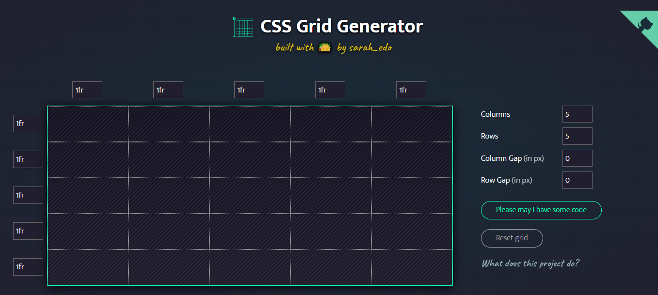 Top 10 Helpful GitHub Storage For Web Developers 5 CSS-Grid-Generator