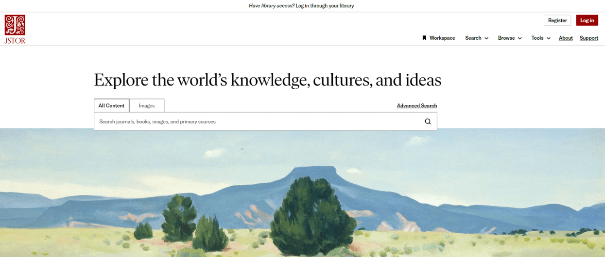 JSTOR online digital library