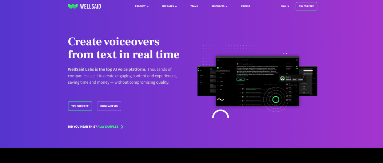 10 Best AI Voice Generators In 2023 (Free & Paid) 4 WellSaid Labs